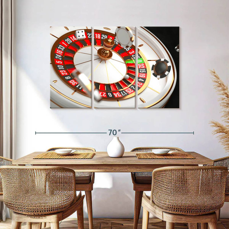 Casino roulette, H 36 po x l 57 po