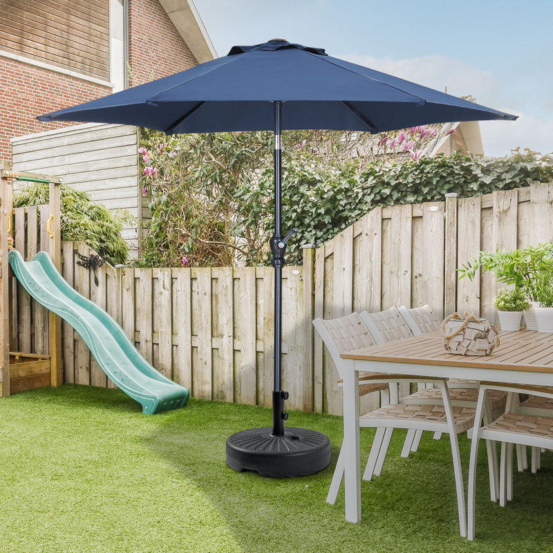 Parasol de marché 7,5 pi avec base Ehmann, Marine