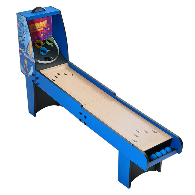8 ft Roll & Score Arcade Game Table Electronic Scorer Family Game Room 4 Balls