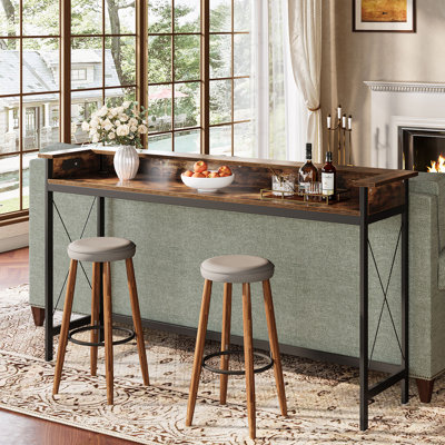 70.9 in. Bar Table with Power Outlets and USB Ports for Living Room & Home Bar