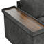 Grey Sectional Sleeper With Ample Storage And Frame L Shaped Pull Out Function Sections