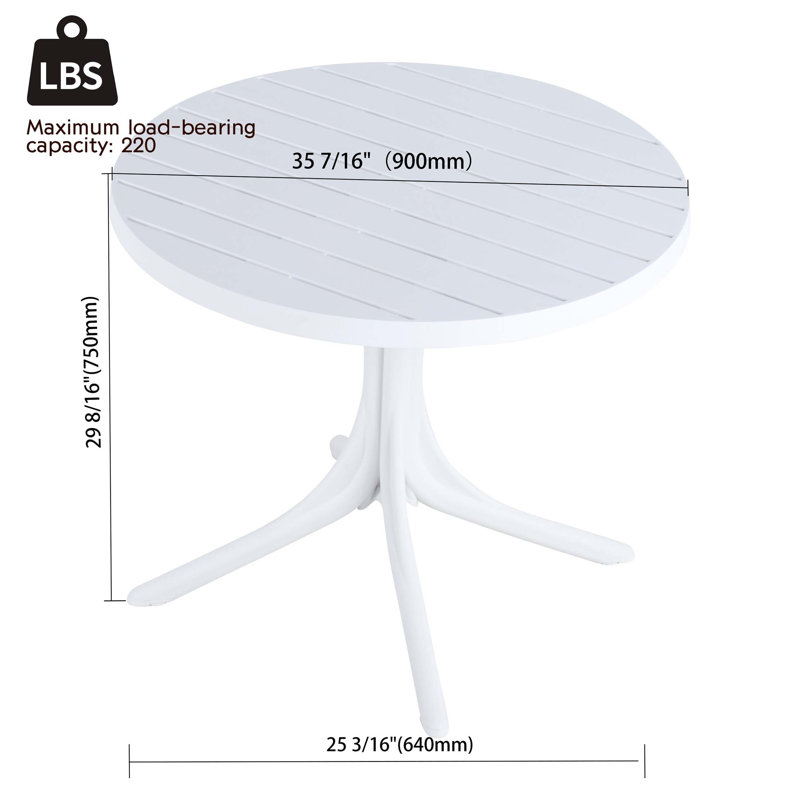 Table ronde moderne en plastique - Table de salle à manger et table basse