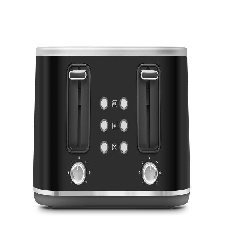 4-Slice Retro Toaster,  Removable Crumb Tray For Easy To Clean