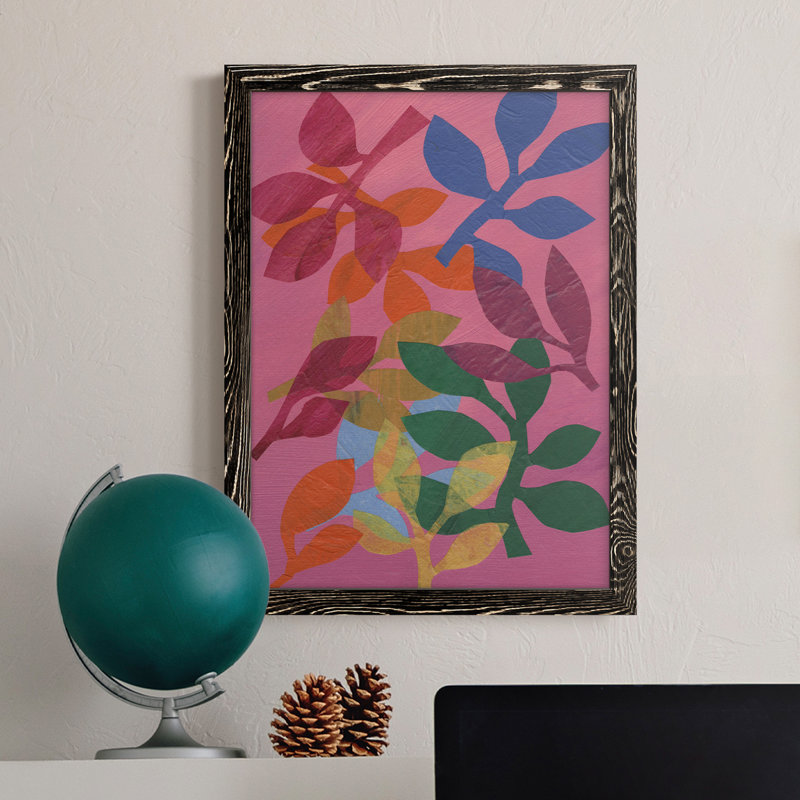 Toile encadrée de qualité supérieure Vivid Stems III - prête à être accrochée, H 32 po x l 23 po x P 1 po, Noir