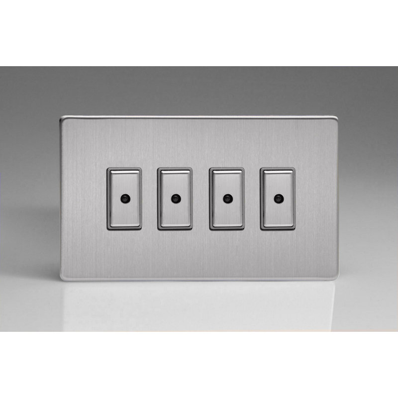 Wall Mounted Dimmer, Brushed Steel