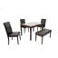 Ensemble repas avec chaises et banc