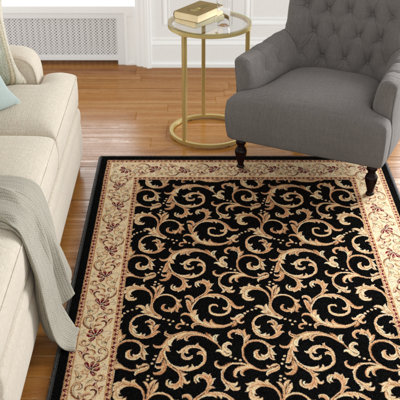 Tapis oriental noir Langlee