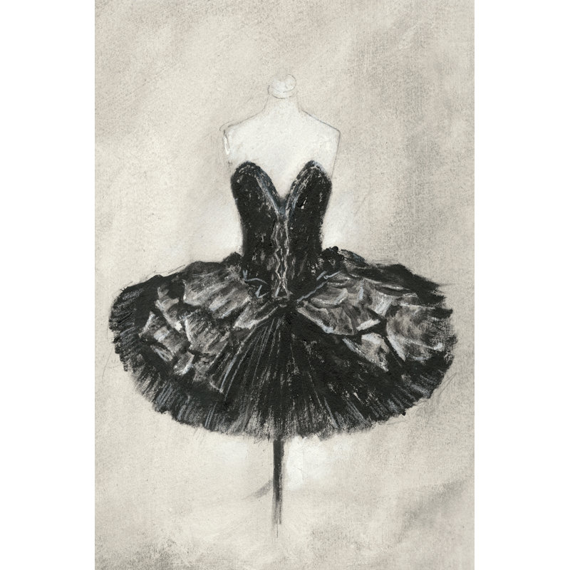 Black Ballet Dress I 1 Piece Wrapped Canvas Wall Art, 76cm H x 51cm W
