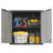 Metal Wall-Mounted Tool Storage Cabinet with Locking Door and 1 Shelf  for Garage Warehouse,Office,Assembly Required