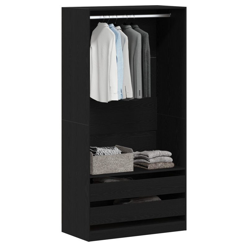 Manufactured Wood Wardrobe, 200 cm H x 100 cm W x 50 cm D