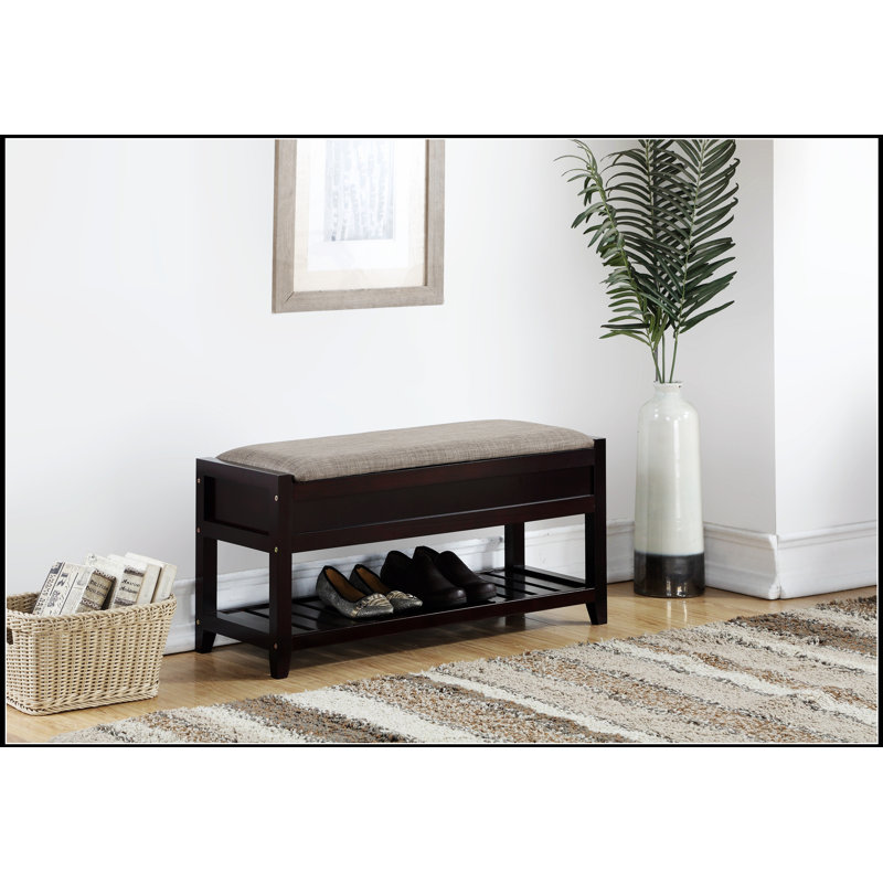Banc avec rangement pour chaussures Rouen, Espresso