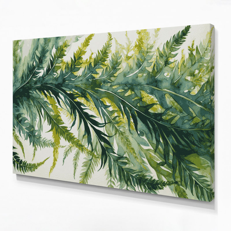 Art mural sur toile Botanical Pteris, H 12 po x l 18 po