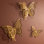 Ensemble de 3 décorations murales papillons en métal 3D - 3 pièces