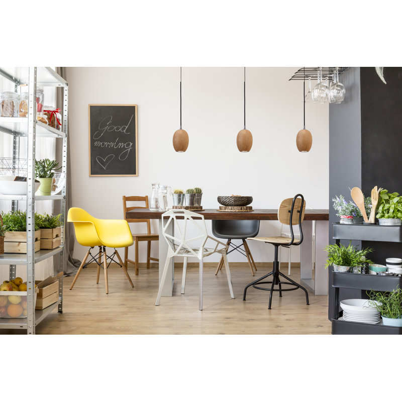 Strongsville 1 - Light Cylinder Pendant, Brown (wood colour)