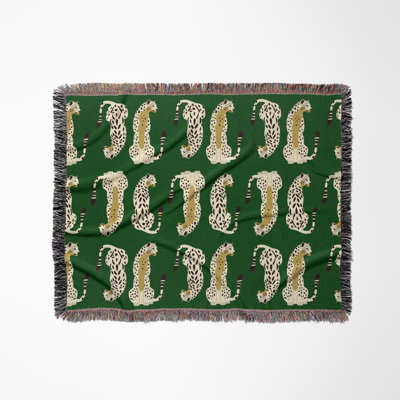 Ren Leopard Cotton Blend Blanket Throw