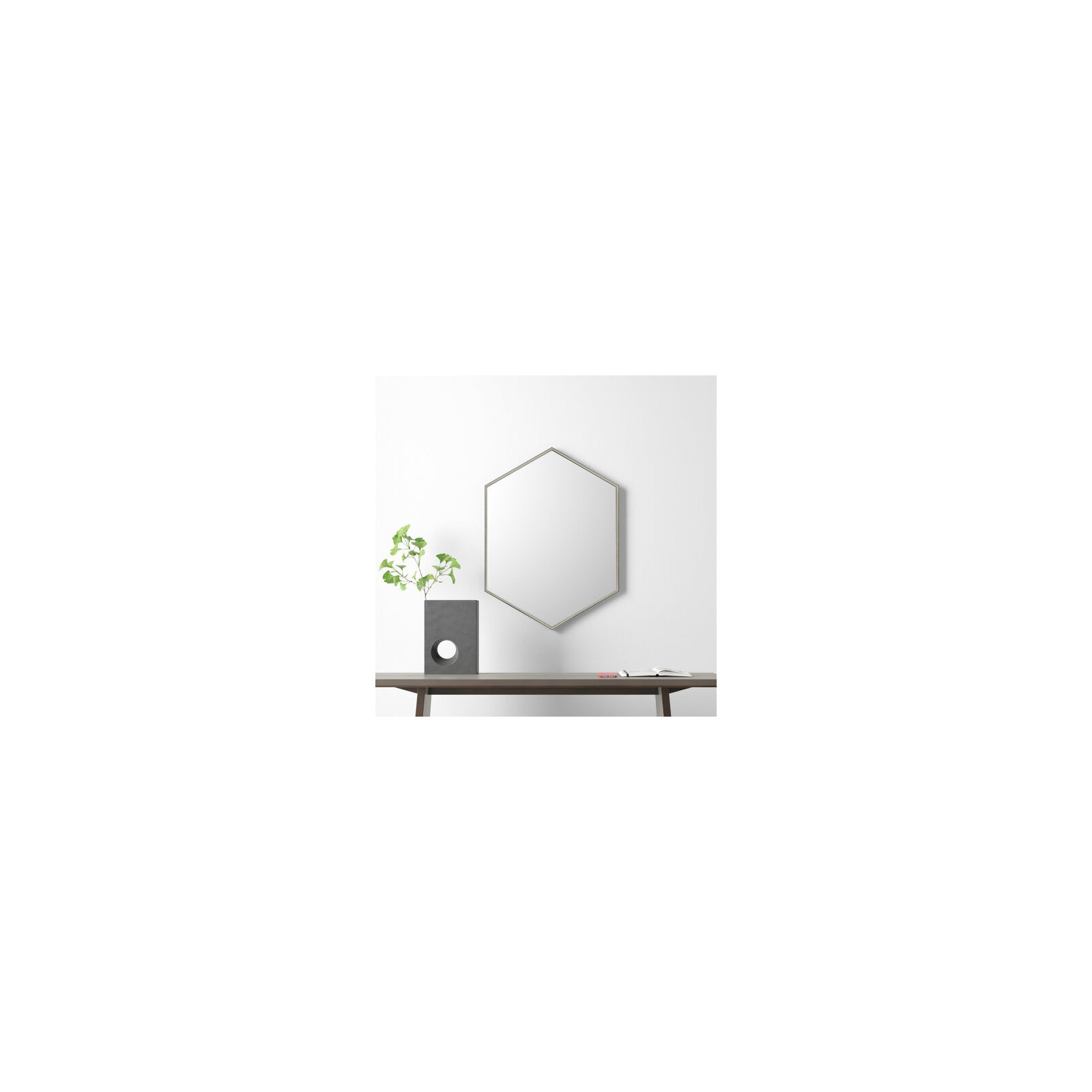Breckler Metal Mirror, Silver, 31" x 22"