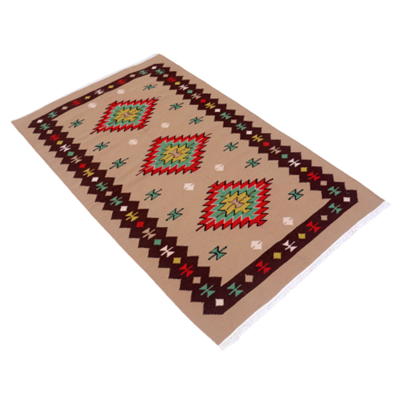 Burger Rectangle 95 cm x 155 cm Geometric Hand Woven Kilim