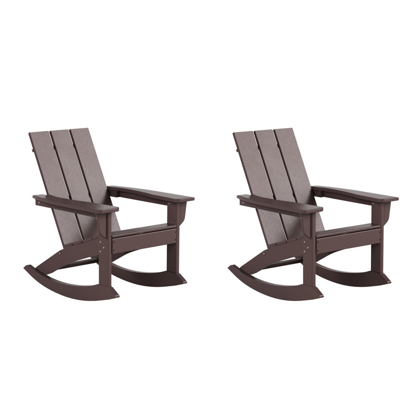 Joubert Outdoor Adirondack Set, Dark Brown