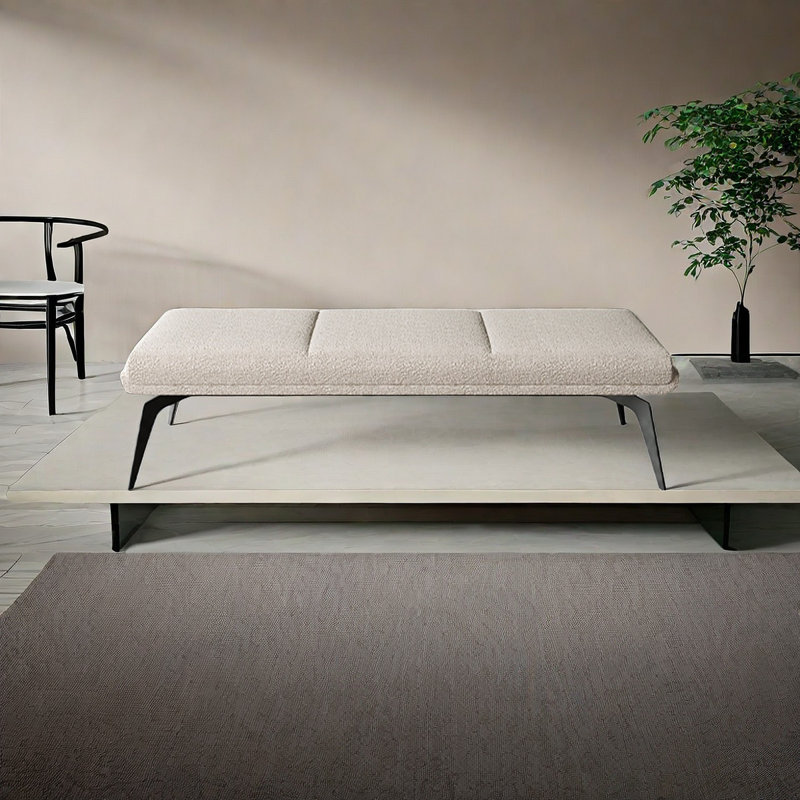 Banc de bout de lit Luxury Luxury, H 16,14 po x l 62,99 po x P 17,71 po