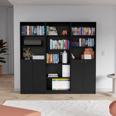 3 Piece Living Room Set With 3 Bookcases