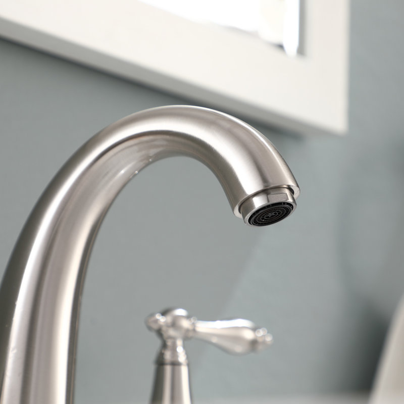 2-handle Bathroom Faucet with Drain Assembly, Brushed Nickel