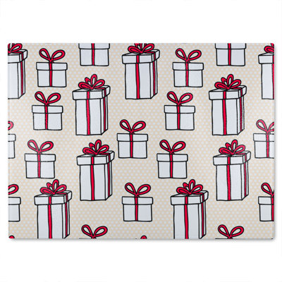 Simple Pattern Dining Glass Chopping Board