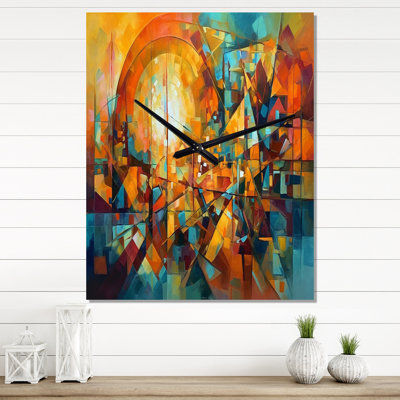 Jahncke - Abstract Cubism Wall Clock Oversized
