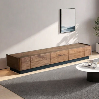 Retro Simplicity Black Walnut TV Stand