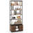 8-tier Bookshelf 79'' Freestanding Bookcase w/ 4 Fabric Drawers & Storage