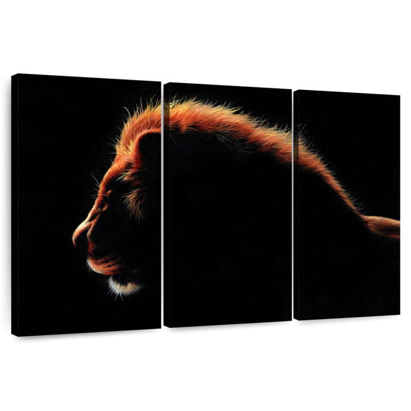 Brampt African Lion At Twilight, 36" H x 57" W