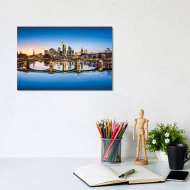 Central Business District of Frankfurt Am Main, Hesse, Germany - Wrapped Canvas Print East Urban Home Size: 12 H x 8 W x 0.75 D