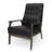 Mid Century Modern Upholstered Accent Chair, Faux Leather-798425917