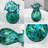Green Glass Bubble Vase
