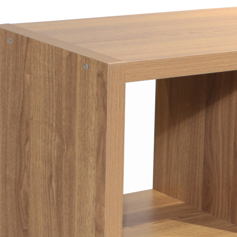 Smart Cube -Cube Organizer Storage With Opened Back Shelves, X  Cube Bookcase Book Shleves  Home, Office, Walnut