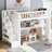 Loft Bed With Movable Desk And Storage Shelf, Featuring Storage Stairs-767160423-767160418