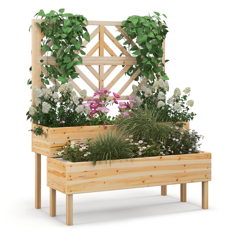 Nolic Wood Planter Box, Beige