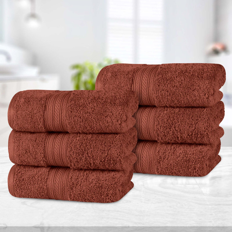 Essuie-mains luxueux en coton doux et très absorbant, Chocolat