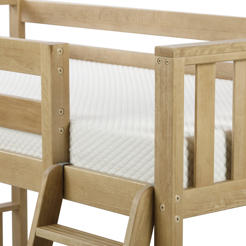 Lit superposé simple en bois massif Brubaker, Blonde