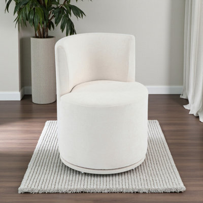 Chaise d'appoint pivotante rembourrée Laney