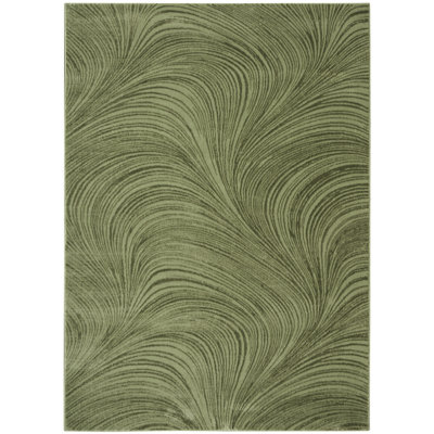 Central Park West Power Loom Polyester Abstract Area Rug in Ivory/Cream