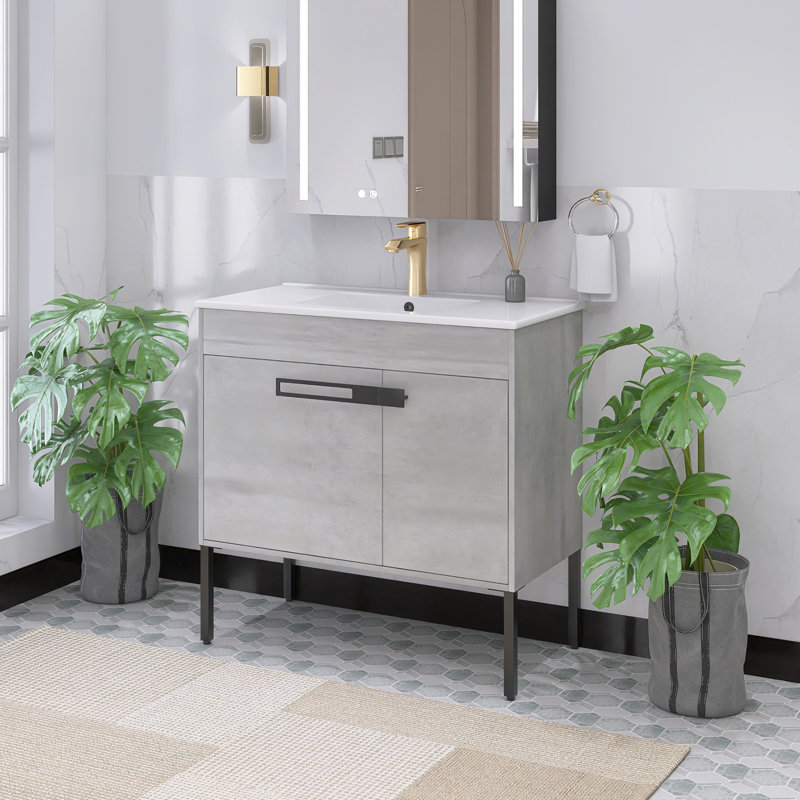 Meuble-lavabo simple 36 po avec plateau Hadaway