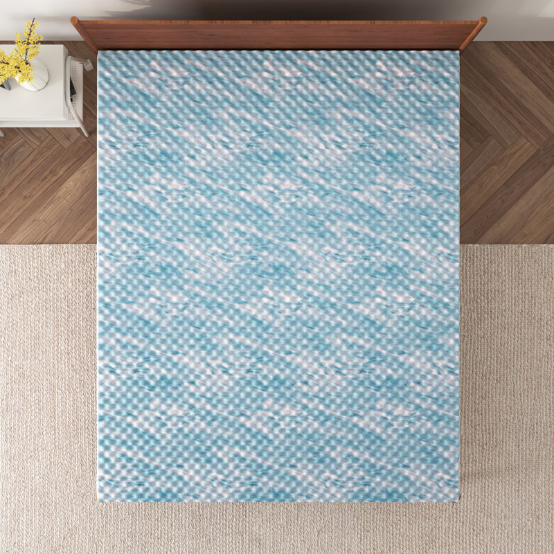 Egg-Shell Swirl 1.5'' Gel Memory Foam Mattress Topper, Full / Double