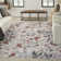 Abigayle Floral Machine Washable Cotton Area Rug in Ivory/Pink