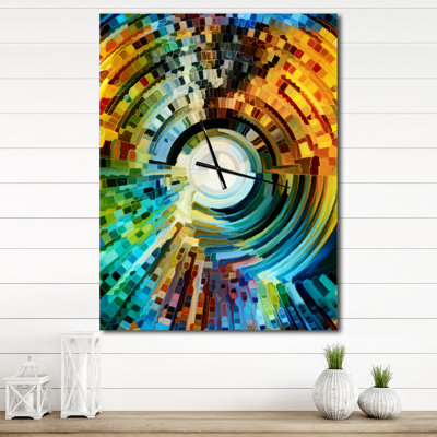 Sentiers du vitrail - Horloge murale moderne