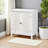 Rison Metal Door Knob 2-Interior Shelf White Finished Storage Cabinet, 31.16" H X 28.45" W X 15.49"D