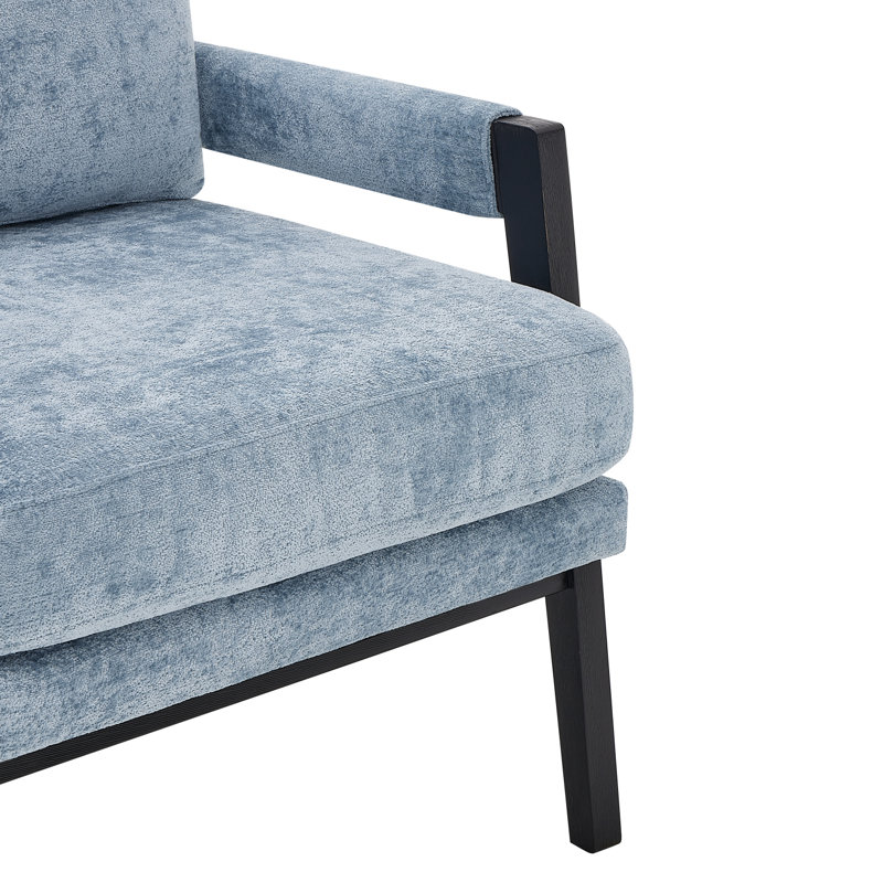 Fauteuil d'appoint rembourré Kelly, Bleu