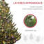 Arbre de Noël pré-éclairé 7 pi, cèdre réaliste clairsemé avec lumières DEL bicolores et 2931 pointes, assemblage facile, arbre de Noël à charnières