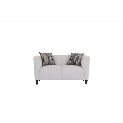 Causeuse rembourrée 61 po avec coussins Audacie gris anthracite