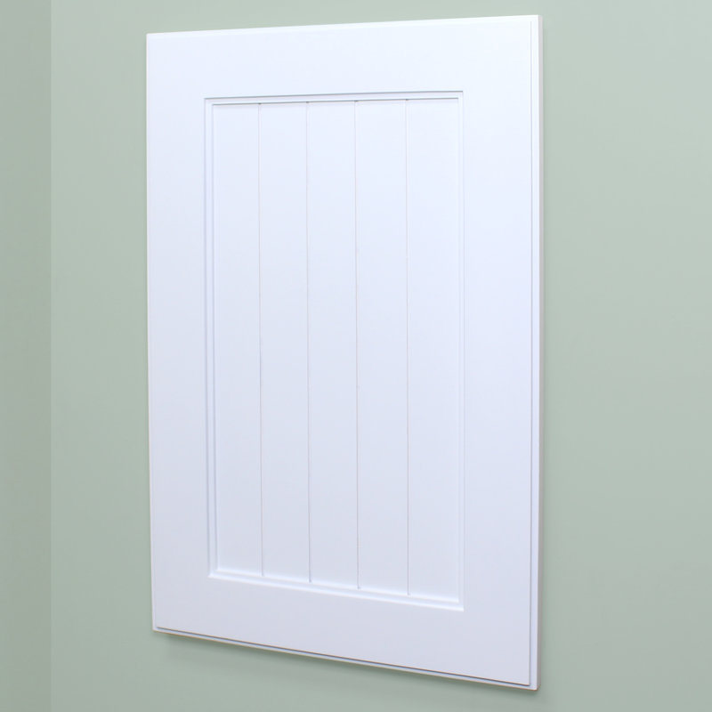 Pharmacie à porte en bois massif, H 24 po x l 14 po x P 3,75 po, Blanc