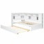 Lit de jour en bois avec tablettes de rangement, USB et lit gigogne-965595381